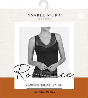 Top spalla larga in pizzo della collezione romance Ysabel Mora.