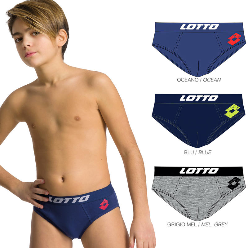 Slip LOTTO linea ragazzo misure che coprono dalla 10 alla 16 anni, prodotto di alta qualità morbido grazie al suo tessuto in cotone bielastico