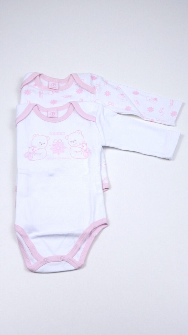 Cotone Bebè Body Chicco Bimba - Set 2 Pezzi Manica Lunga, Cotone Biologico Neonato 0 3 Mesi - 4