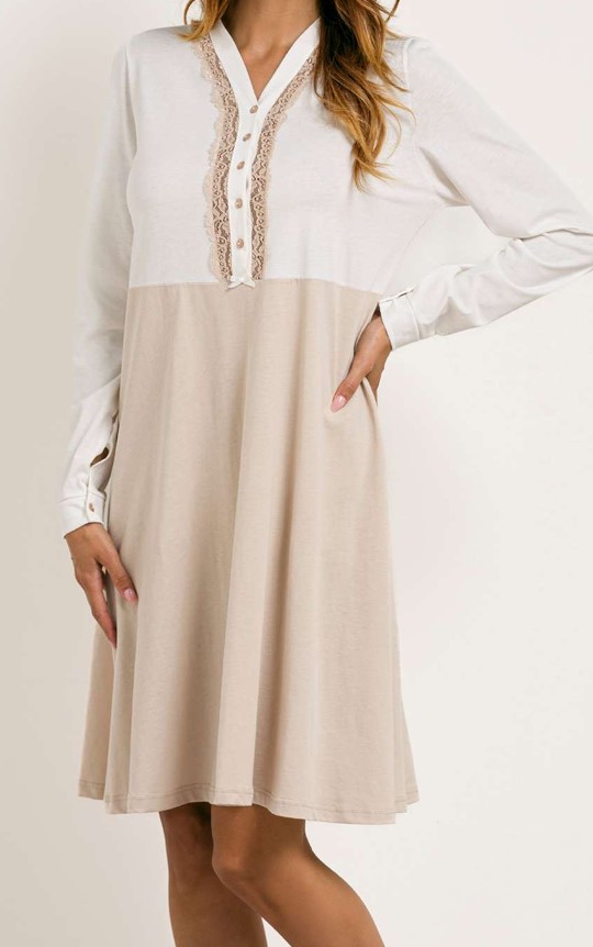 Camicia da notte serafino AMALUNA, il prodotto migliore del nostro store, tessuto 100% cotone jersey naturale, morbido ma soprattutto fresco, un capo speciale anche nelle forme e nei tagli costruiti alla perfezione, capo per chi vuole il massimo su tessuti e vestibilità.