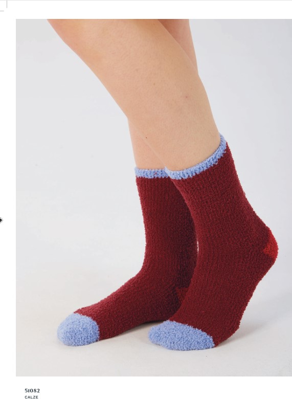 Calze BRILLIAMO in tessuto sherpa, morbidissima sulla pelle, anti stress e caldissima per chi ama stare al calduccio