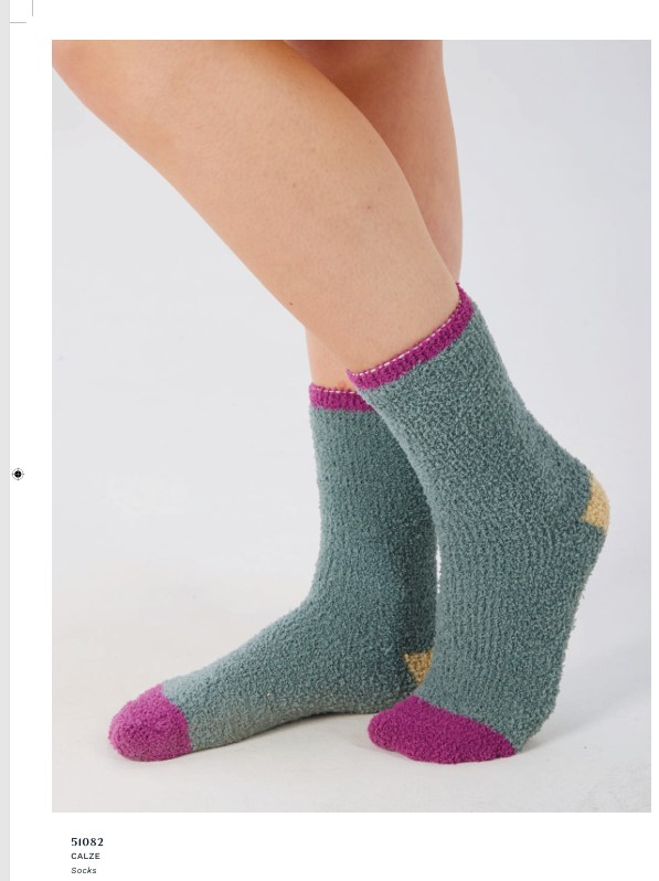 Calze BRILLIAMO in tessuto sherpa, morbidissima sulla pelle, anti stress e caldissima per chi ama stare al calduccio