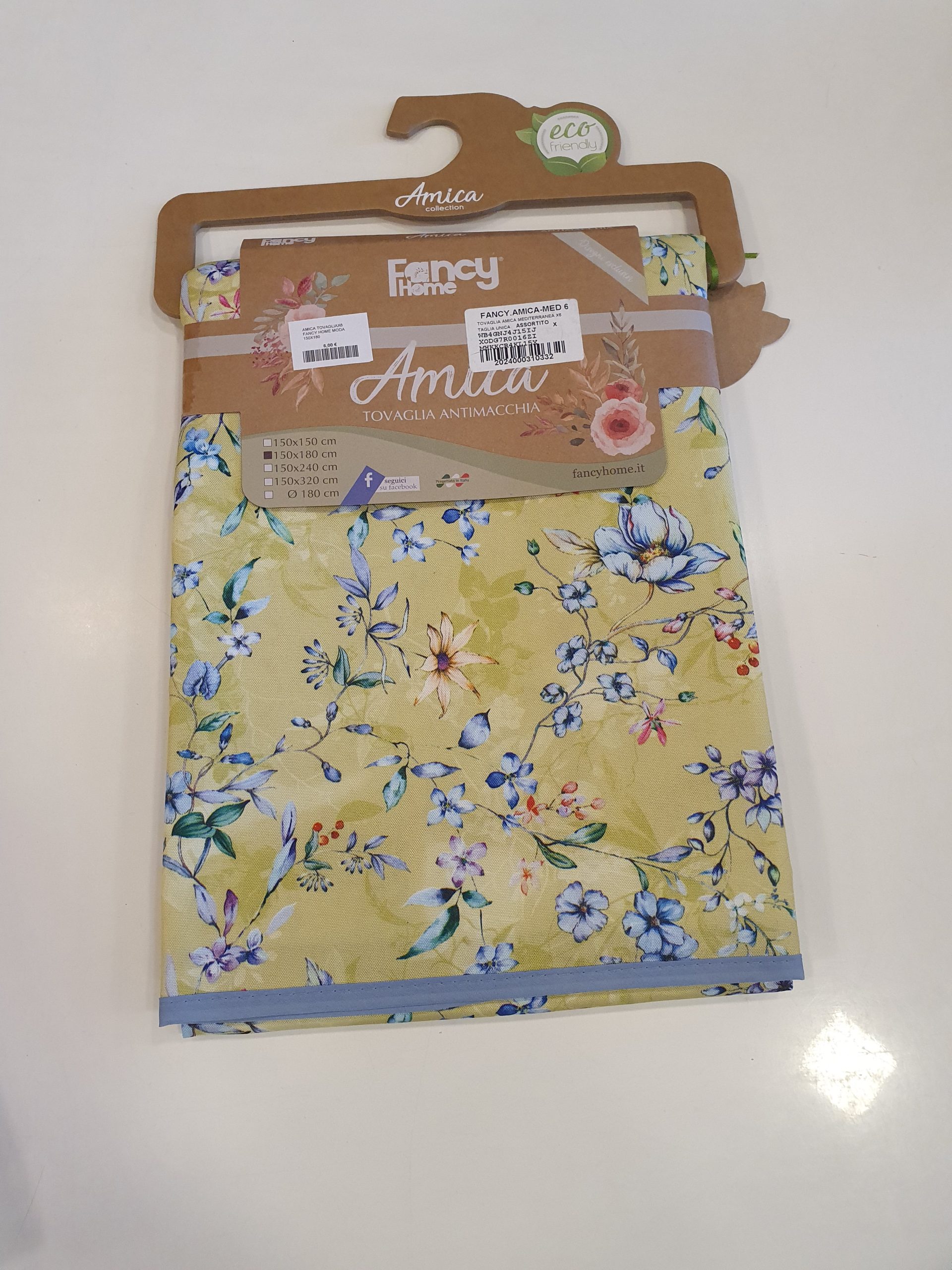 Tovaglia antimacchia idrorepellente FANCY HOME 140×180 misura da 6 posti