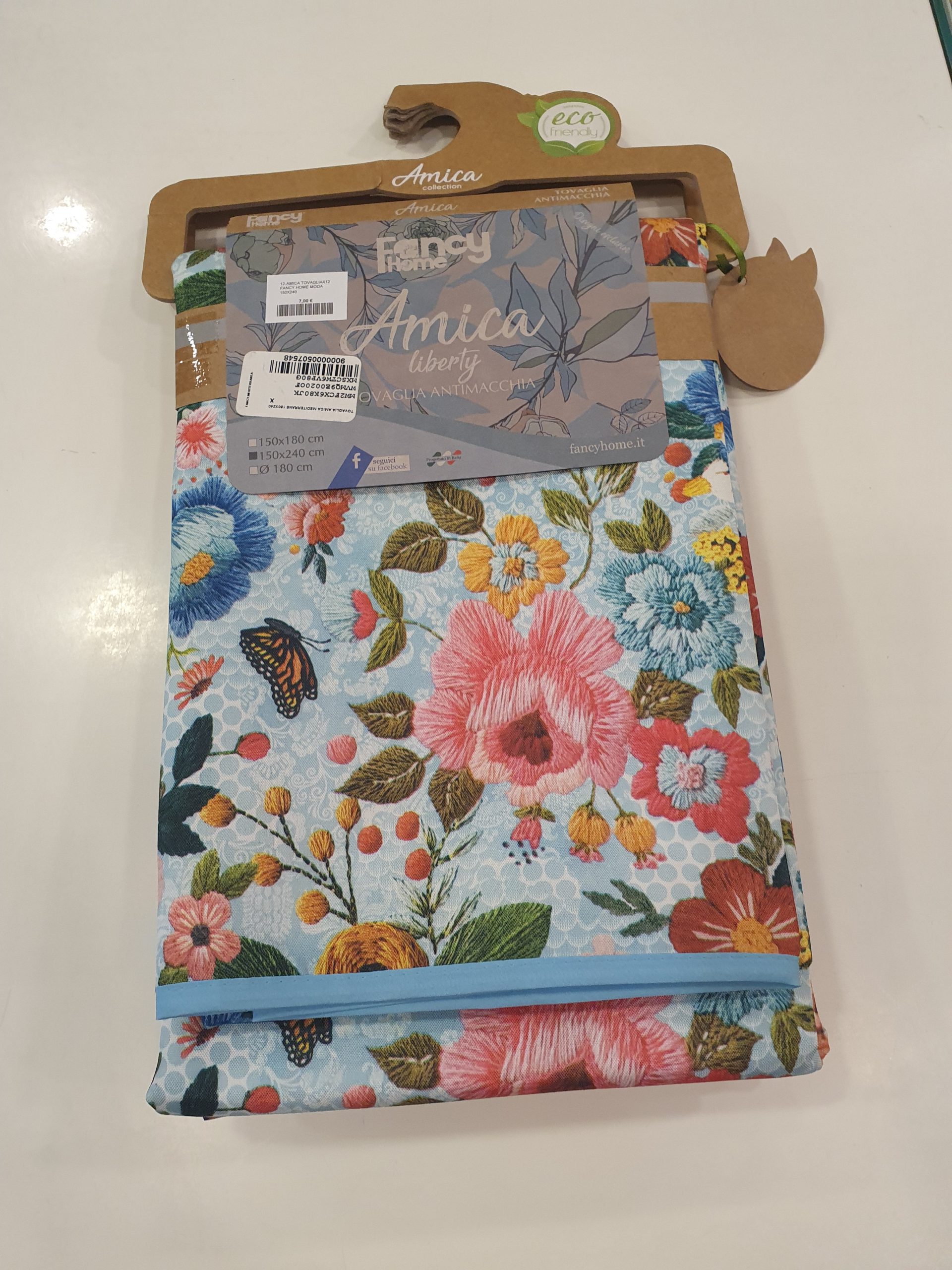 Tovaglia antimacchia idrorepellente FANCY HOME 140×230 misura da 12 posti