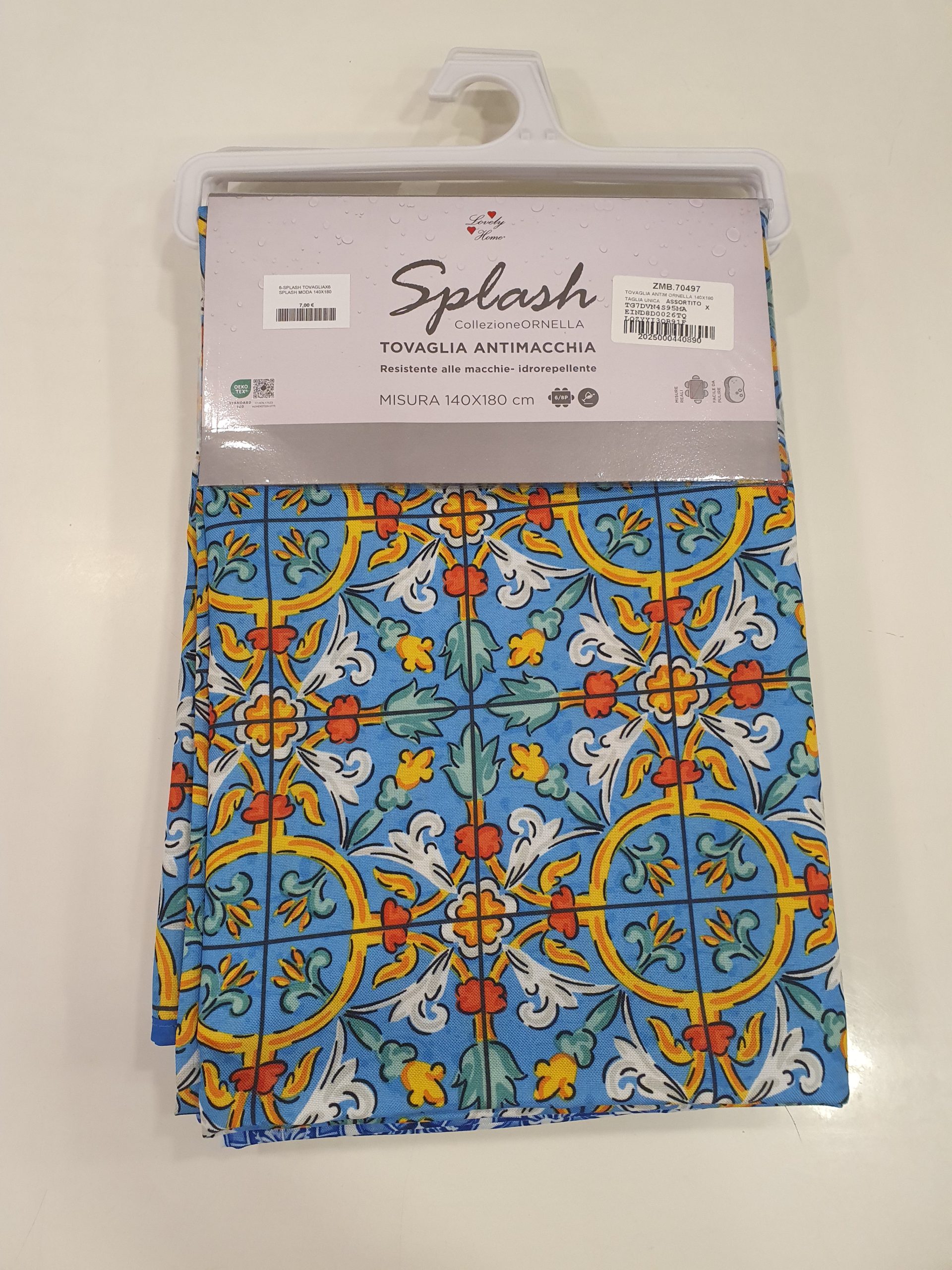 Tovaglia antimacchia idrorepellente SPLASH 140×180 misura da 6 posti