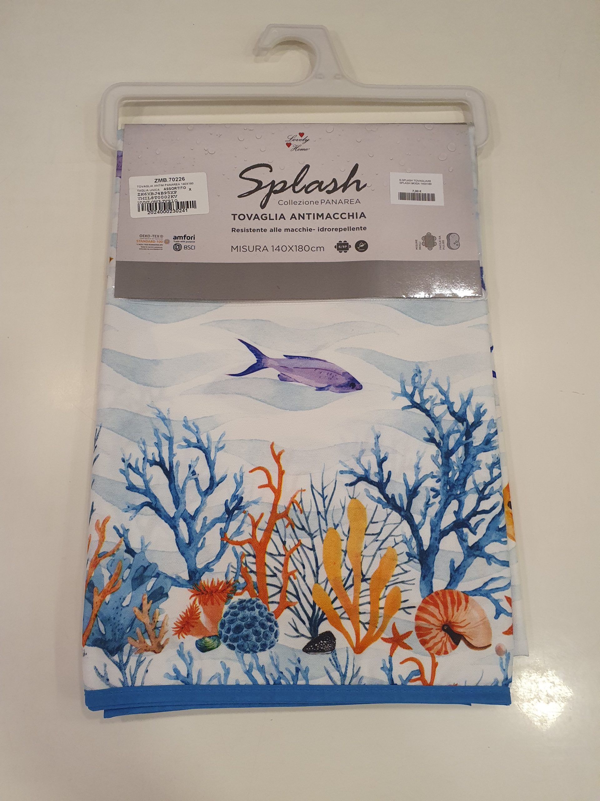 Tovaglia antimacchia idrorepellente SPLASH 140×180 misura da 6 posti