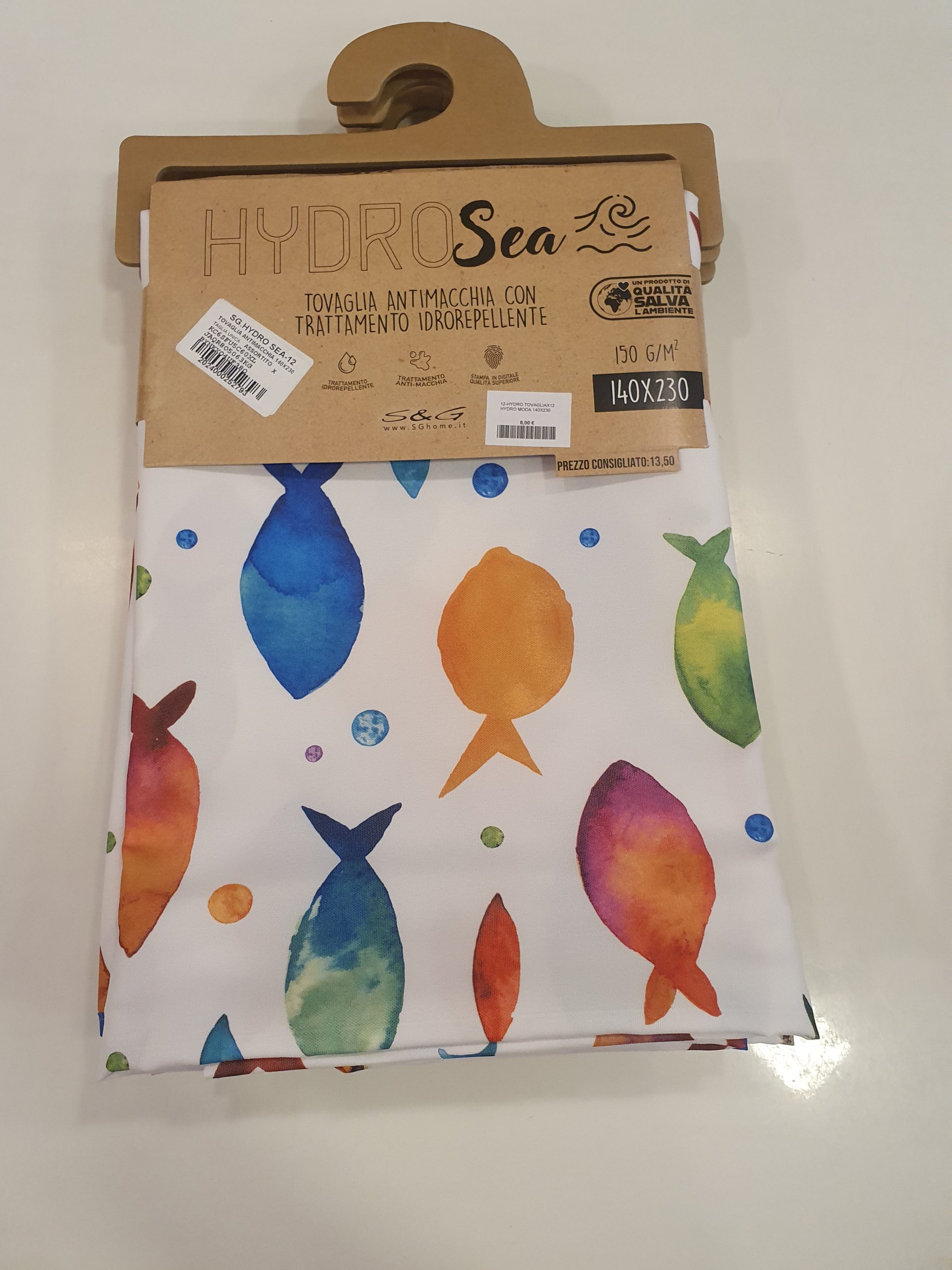 Tovaglia antimacchia idrorepellente HIDRO rettangolare, con misura 140x230 per 12 posti