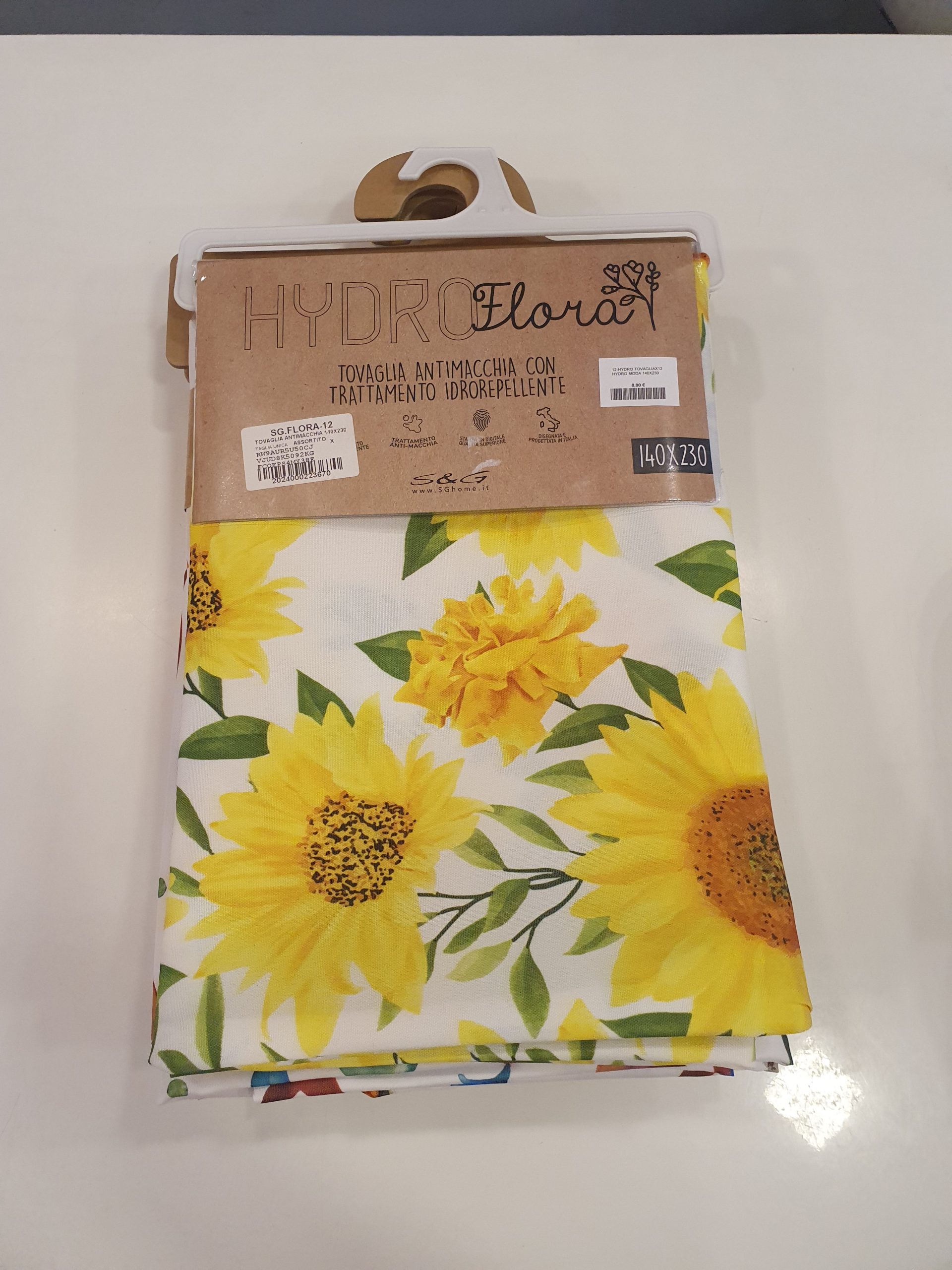Tovaglia antimacchia idrorepellente HIDRO rettangolare, con misura 140x230 per 12 posti