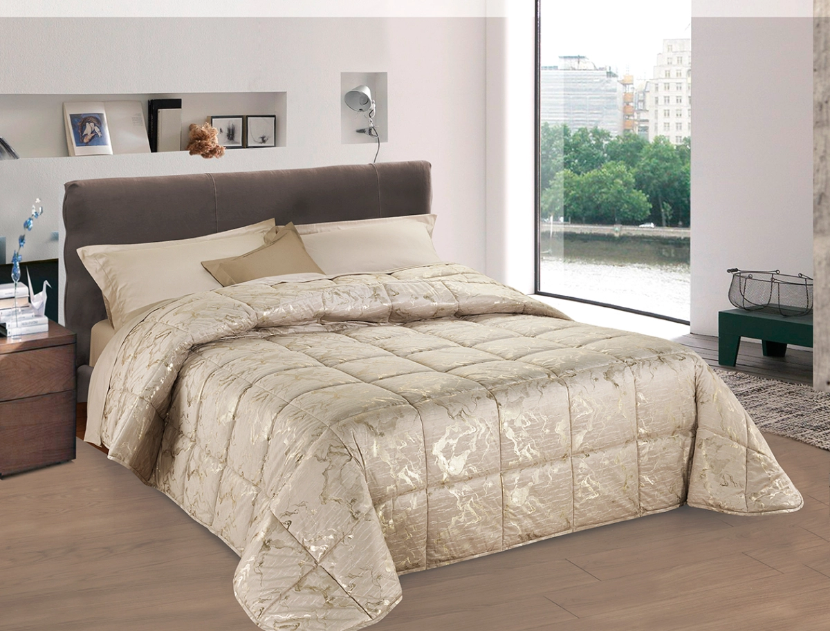 Piumone invernale ANGEL'S, prodotto made in italy rifinito anche nei minimi particolari, trapuntatura in cotone ed effetto velluto e con effetto marmo misura 260×270