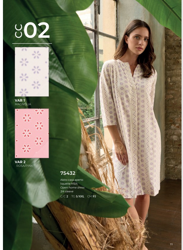 Camicia da notte tutta abbottonata taglio retto LINCLALOR, il prodotto migliore del nostro store, tessuto 100% cotone stampata, morbido ma soprattutto fresco, un capo speciale anche nelle forme e nei tagli costruiti alla perfezione, capo per chi vuole il massimo su tessuti e vestibilità.