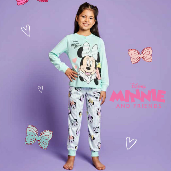 Pigiama bimba MINNIE cotone estivo, un marchio che produce in primis qualità, grazie alla sua continua innovazione e composto da fibre naturali, capo consigliato per chi vuole il meglio.