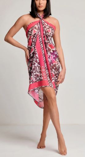 Pareo DAVID, leggerissimo tessuto naturale e traspirante, facile da annodare, dimensioni ampie per essere utilizzato come gonna, top o copricostume. 100% Poliestere