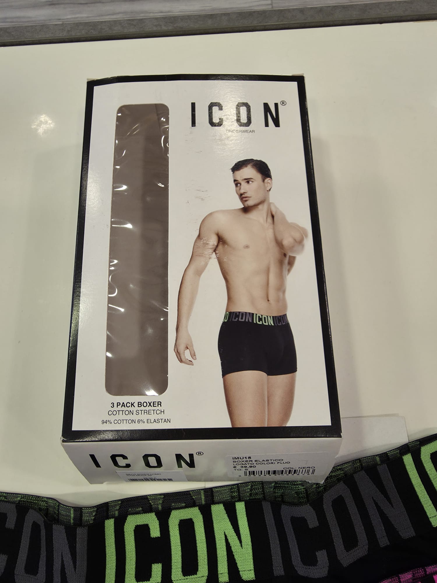 Boxer uomo ICON in cotone bielastico