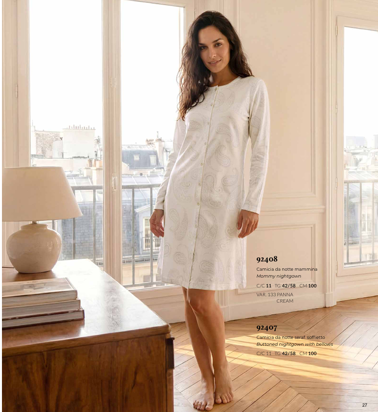 Camicia da notte donna LINCLALOR tutta abbottonata sul davanti, un prodotto di altissima qualità con uno stile unico ed inconfondibile, solo per chi vuole il meglio su tessuti, forme e vestibilità, capo in caldo cotone disponibile solo il colore rosa